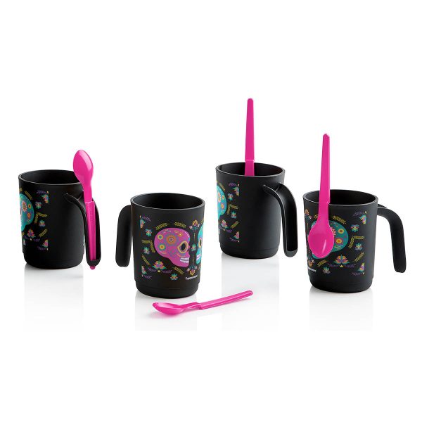 Tupper Ware Tupperware® Dia De Los Muertos Mug Set with Hang-On Spoons | Set of 4
